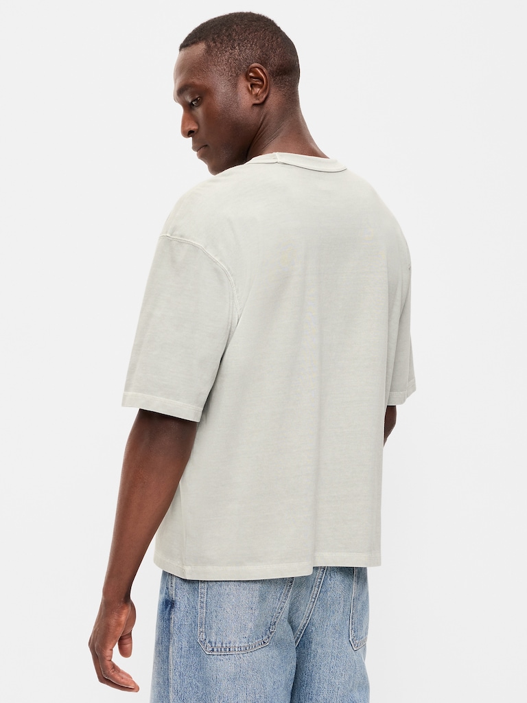 Garment-Dyed Heavyweight Cropped T-Shirt