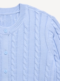 Cable-Knit Cardigan Sweater for Girls