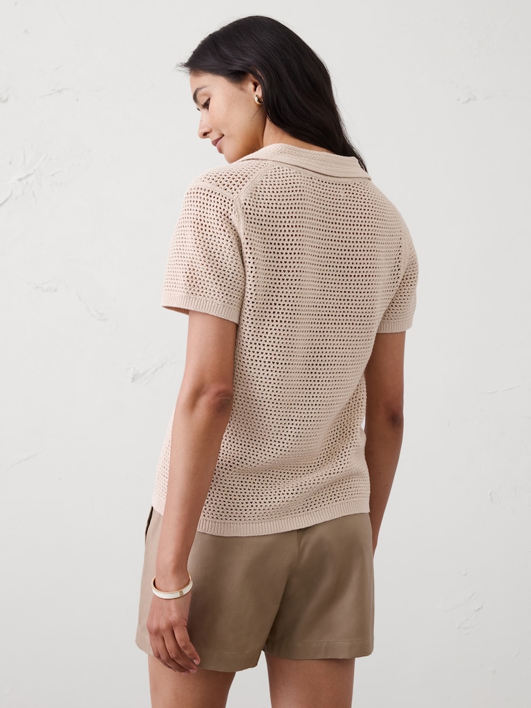 Textured Sweater Polo