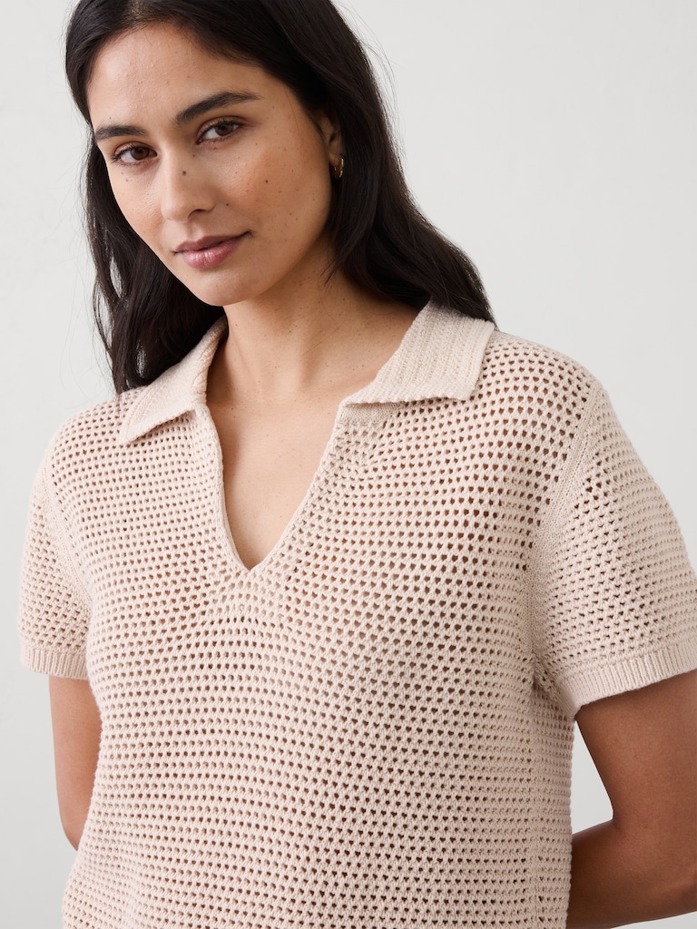 Textured Sweater Polo