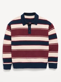 SoSoft Oversized Collared Striped Sweater for Boys