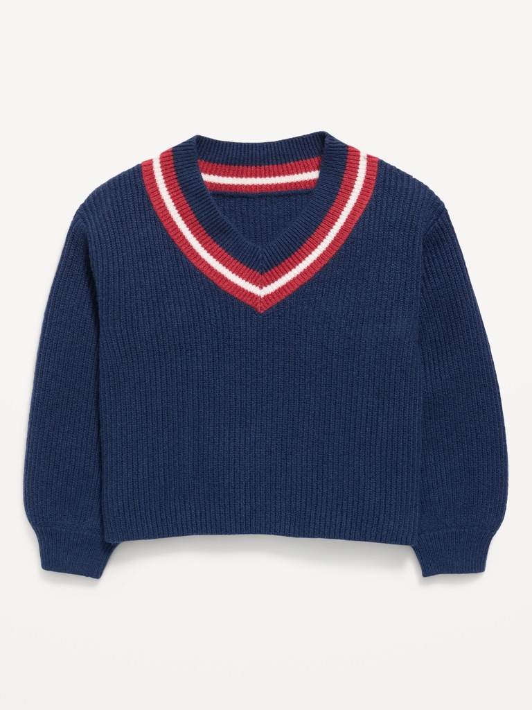 Cardigan court encolure en V pour Fille