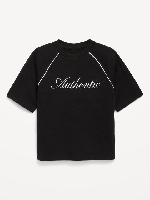 Oversized Short-Sleeve Graphic T-Shirt for Girls