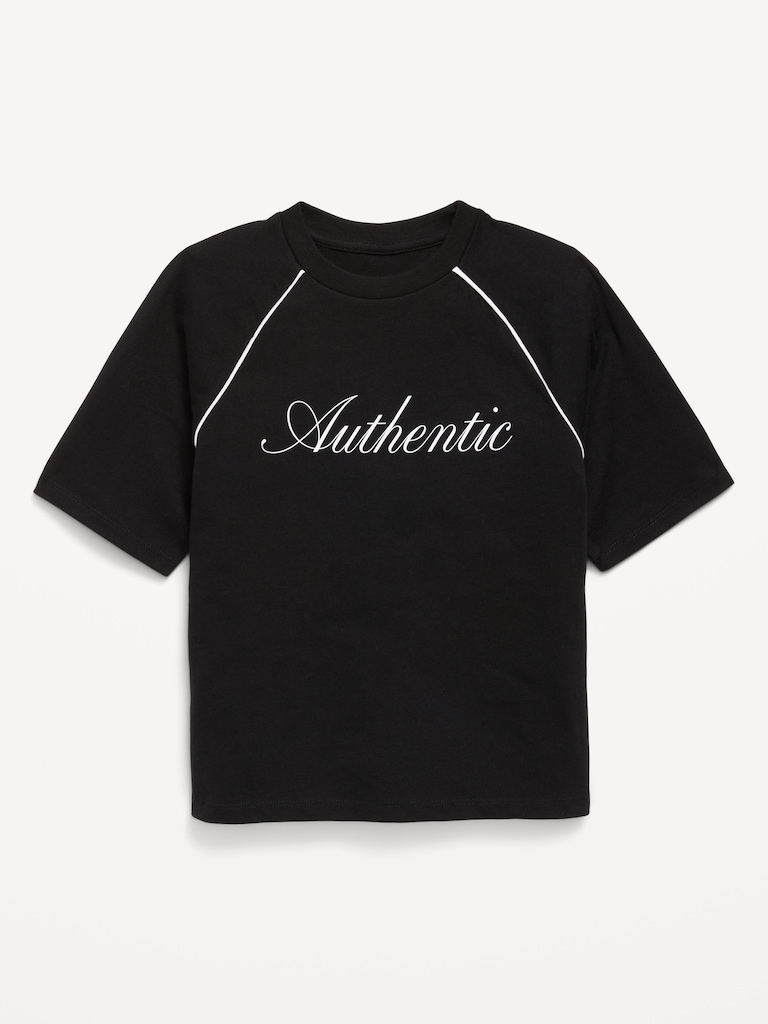 T-shirt surdimensionné à manches courtes à imprimé pour fille