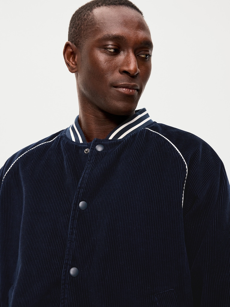 Varsity Corduroy Bomber Jacket