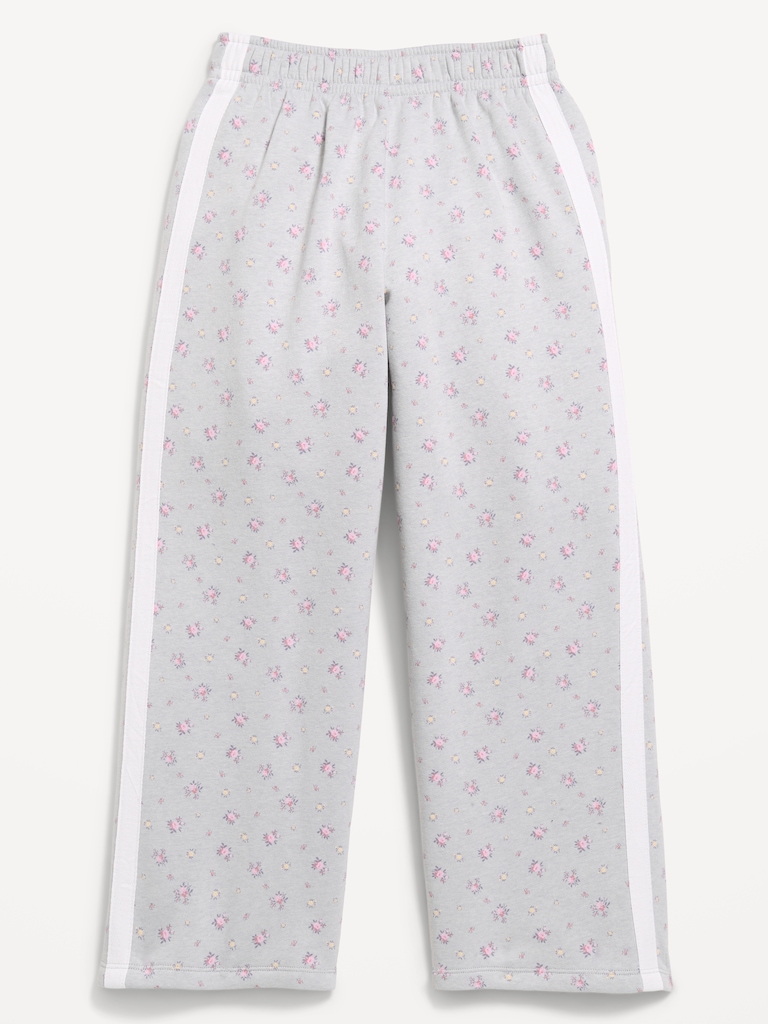 Pantalon en coton ouaté rétro à coupe très généreuse à jambe large pour fille