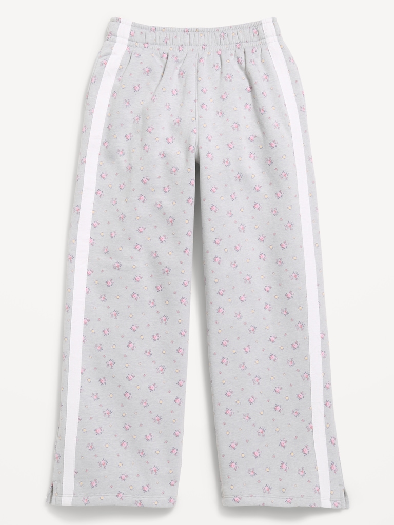 Pantalon en coton ouaté rétro à coupe très généreuse à jambe large pour fille