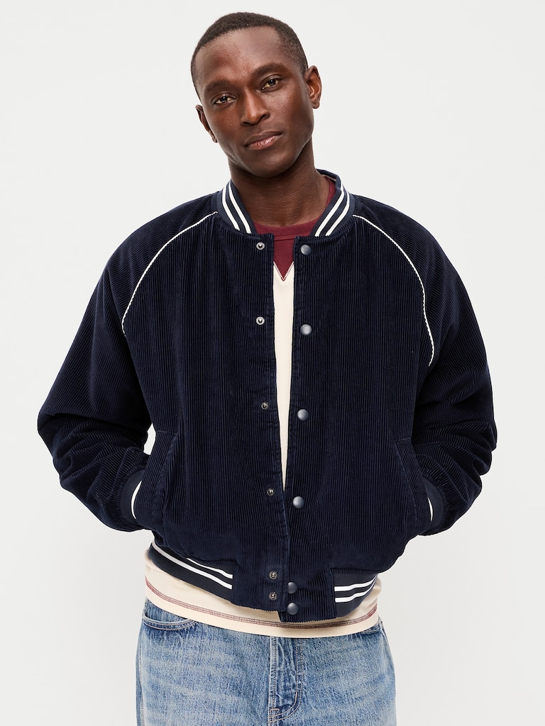 Varsity Corduroy Bomber Jacket