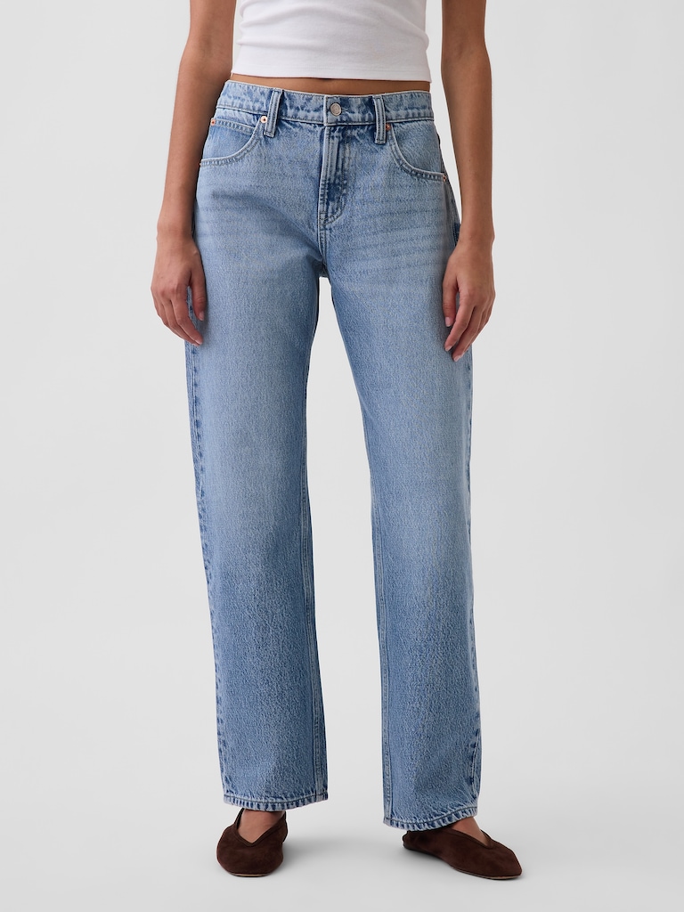 Mid Rise Straight Taper Jeans