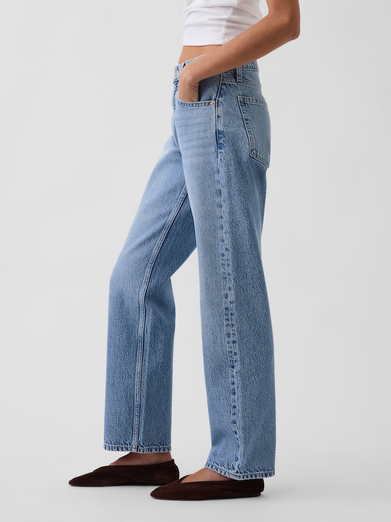 Mid Rise Straight Taper Jeans