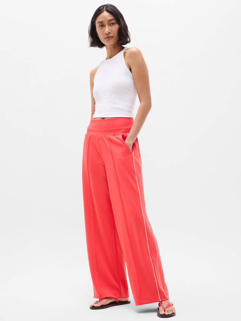 Venice High Rise Track Stripe Wide Leg Pant