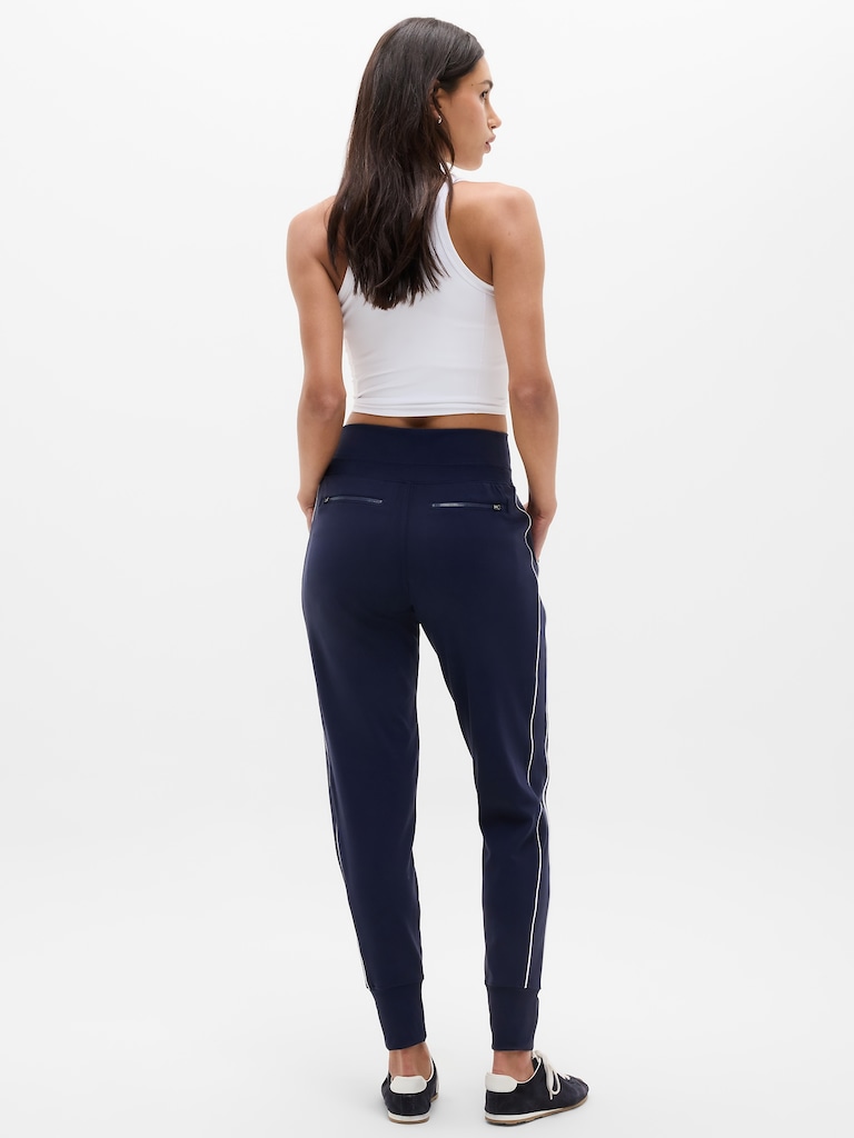 Venice High Rise Track Stripe Jogger