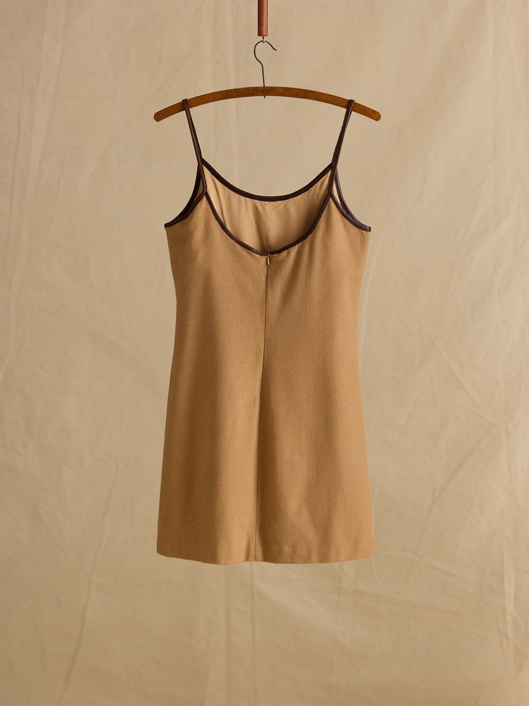 Archive Camisole Mini Dress with Leather Trim Women's Size 6