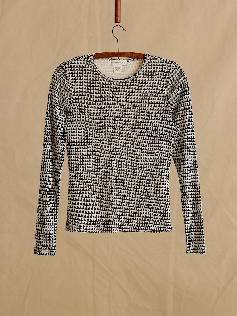 Archive Crew-Neck Geometric Shirt Women's Size M