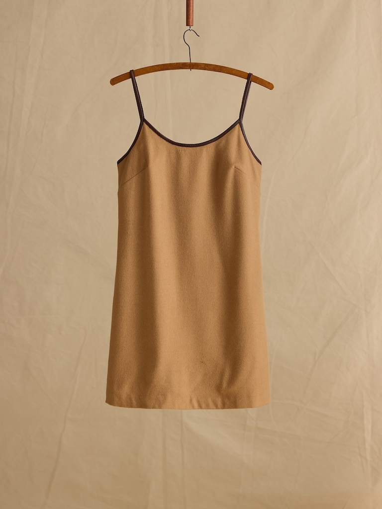Archive Camisole Mini Dress with Leather Trim Women's Size 6