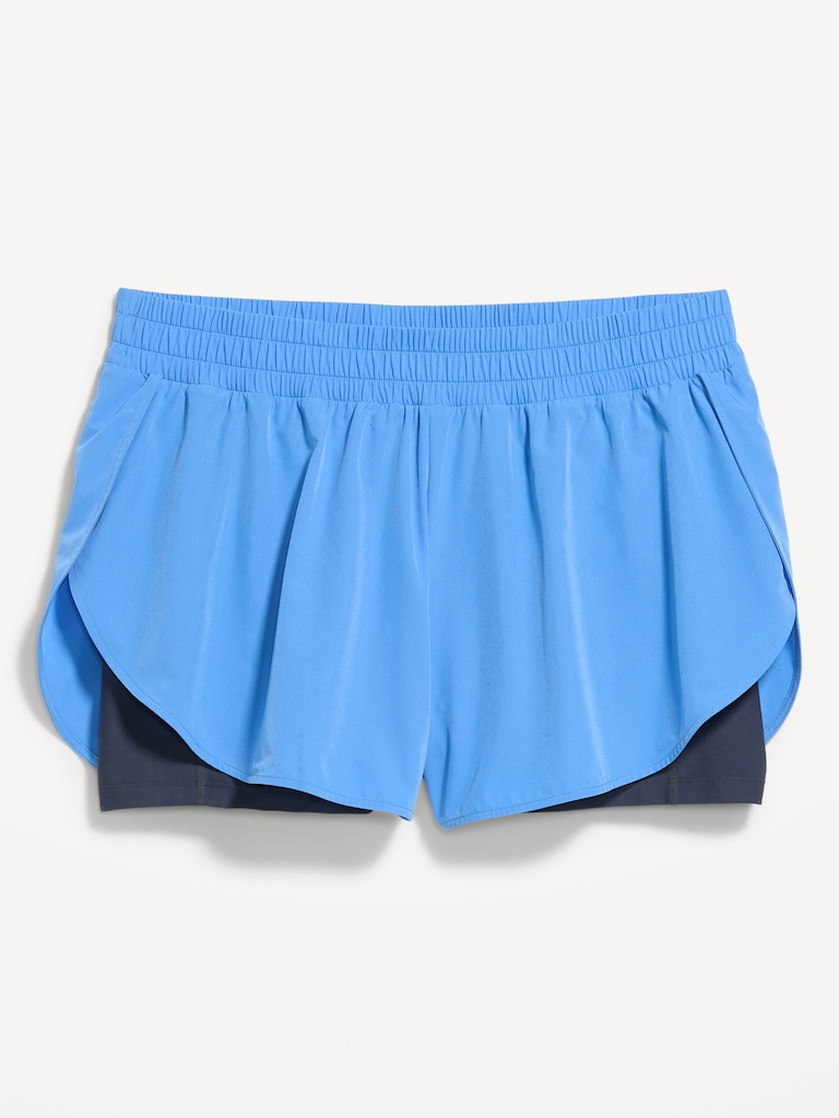 High-Waisted StretchTech 2-In-1 Run Shorts