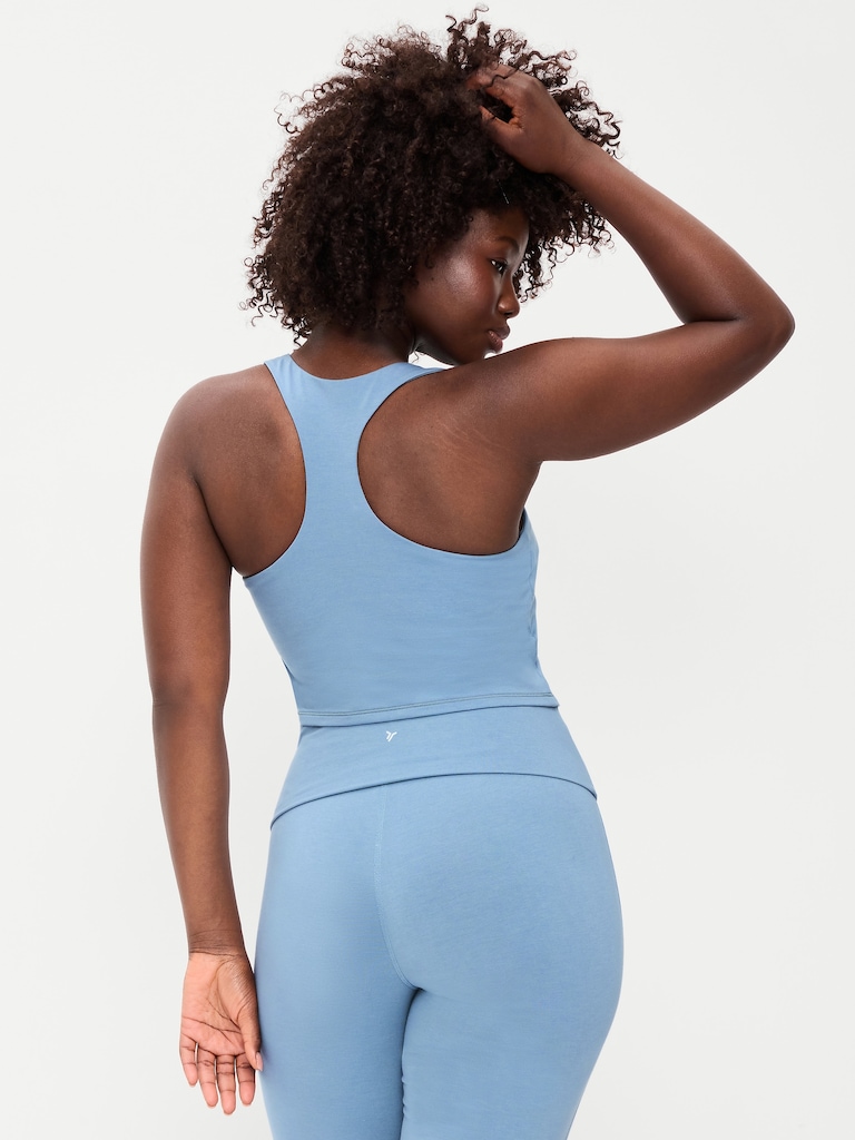 Medium Support PowerSoft High-Neck Racerback Sports Bra