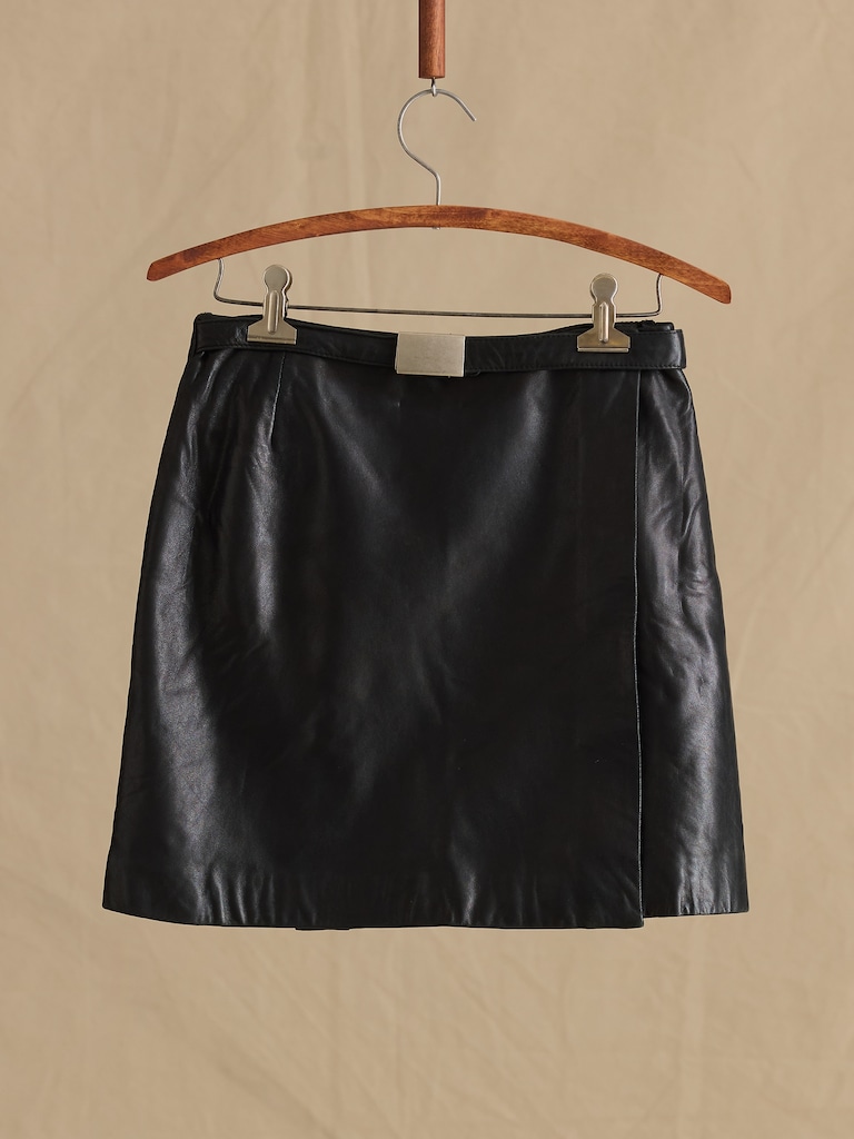 Archive Leather Wrap Mini Skirt Women's Size 4