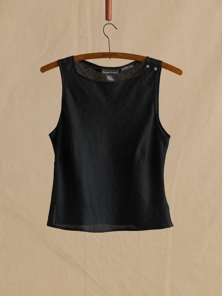 Archive Irish Linen Button-Shoulder Tank Women's Size S