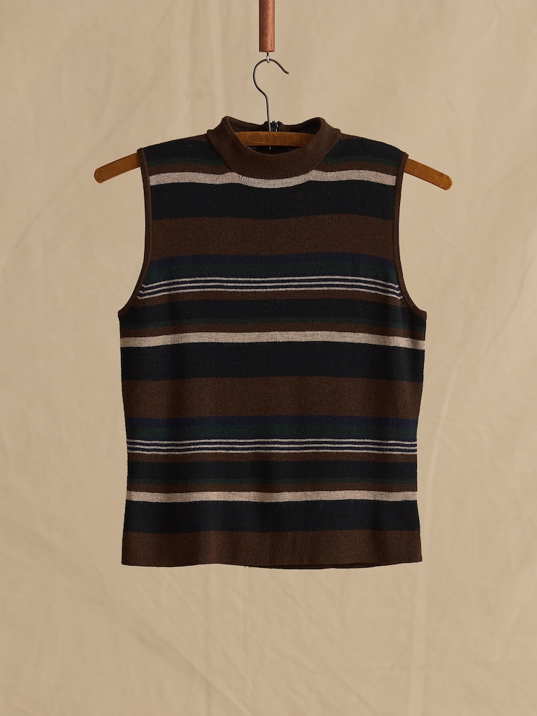 Archive Merino Wool Mock-Neck Sweater Tank Women's Size S