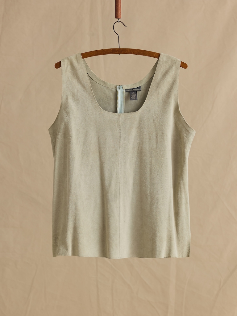 Archive Suede Zip-Back Tank Women's Size L
