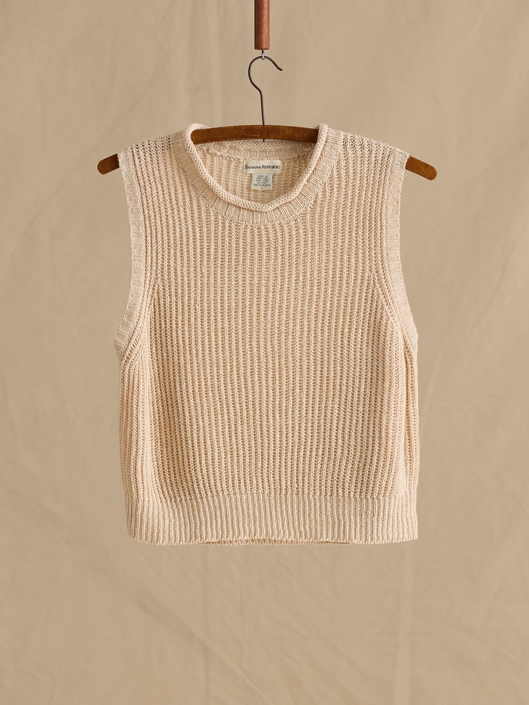 Archive Linen Sweater Vest Women's Size L