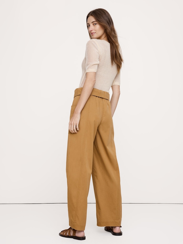 High-Rise Straight-Leg Fisherman Pant