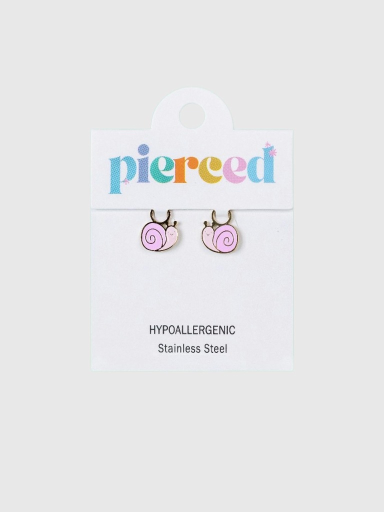 Pierced Co Snail Charms for Huggie Earrings
