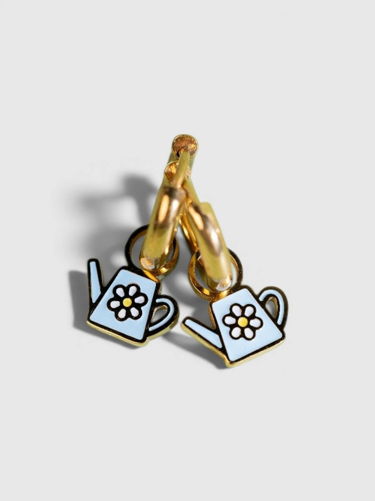 Pierced Co Watering Can Charms for Huggie Earrings