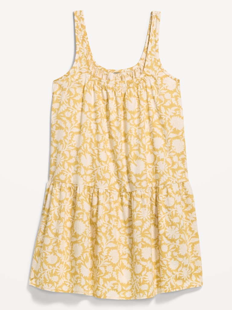 Sleeveless Scoop-Neck Mini Swing Dress