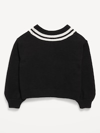 Cropped V-Neck Sweater for Girls