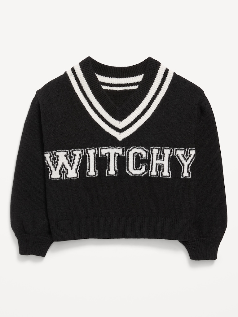 Cardigan court encolure en V pour Fille