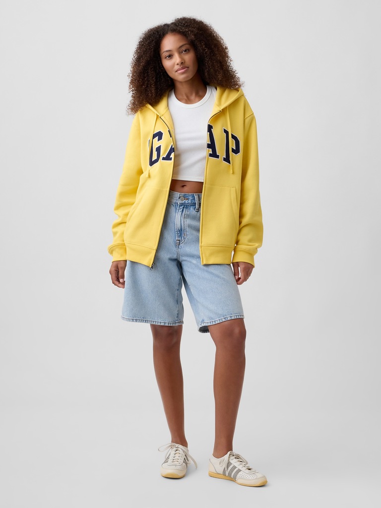 Adult Relaxed Gap Logo Zip Hoodie