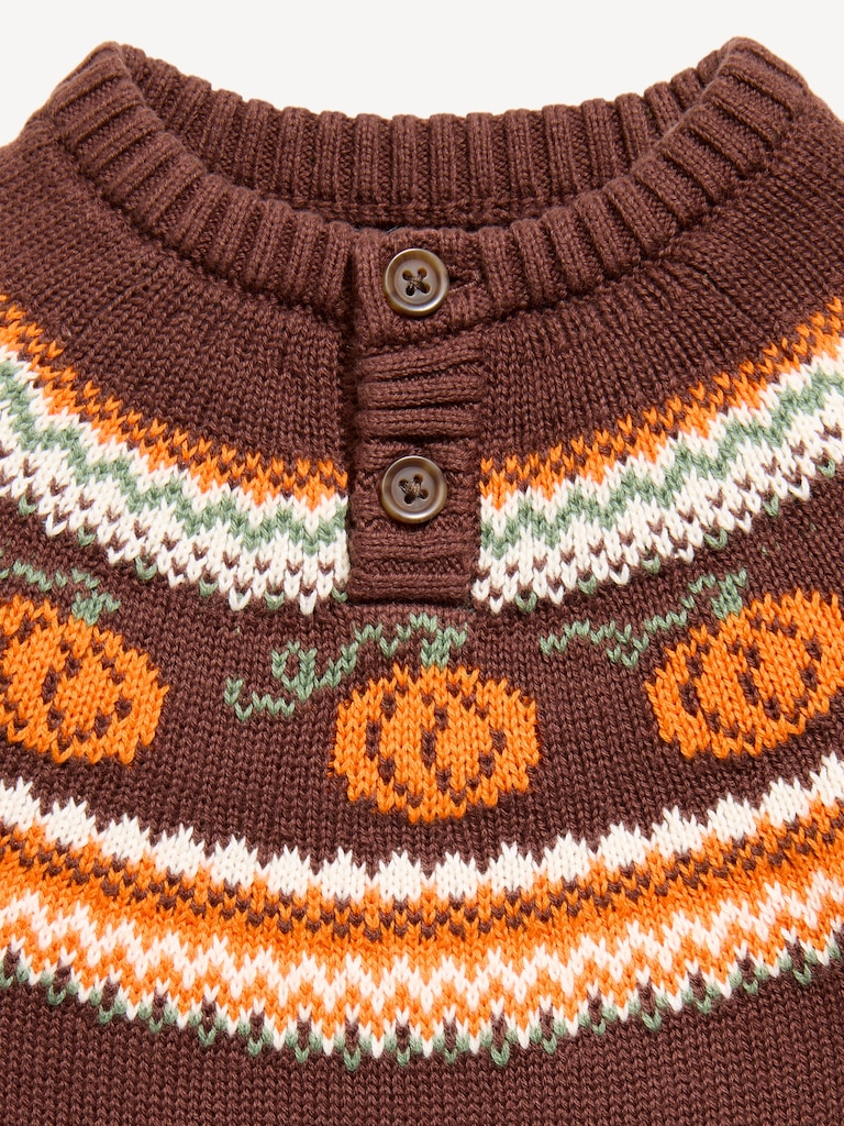 Long-Sleeve Sweater-Knit One-Piece for Baby