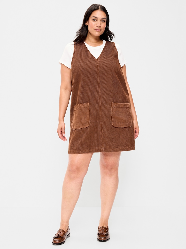 Sleeveless Pinafore Mini Dress