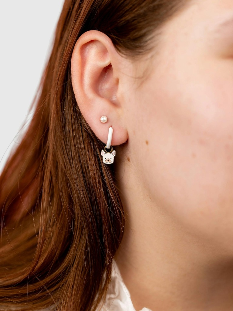 Pierced Co Dog Charms for Huggie Earrings