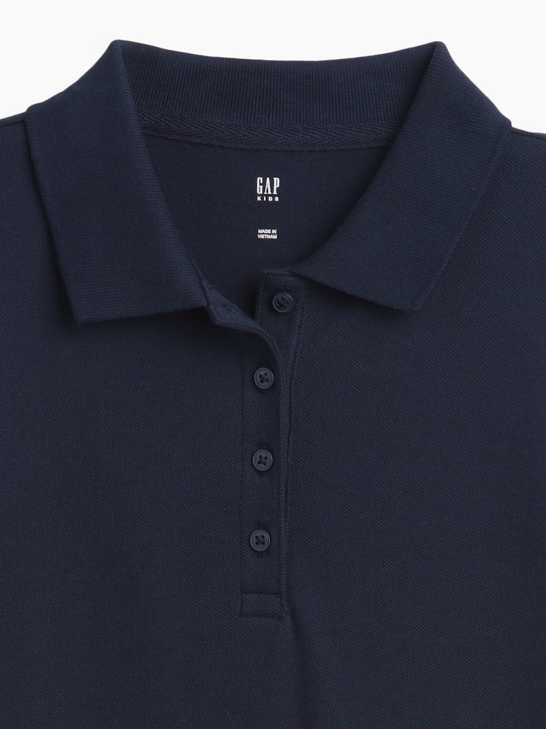 Kids Uniform Stretch Pique Polo Shirt