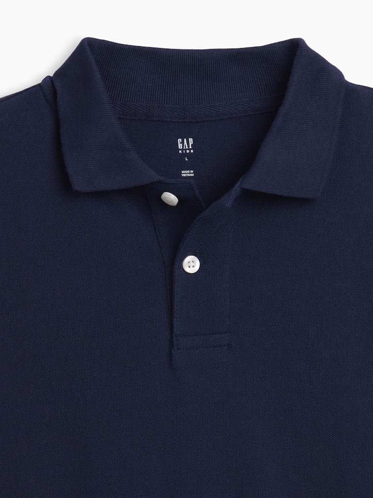 Kids Uniform Pique Polo Shirt