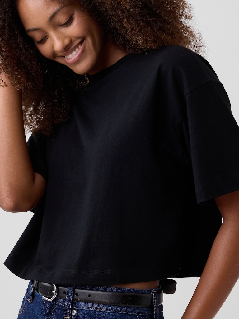Relaxed Cropped Crewneck T-Shirt
