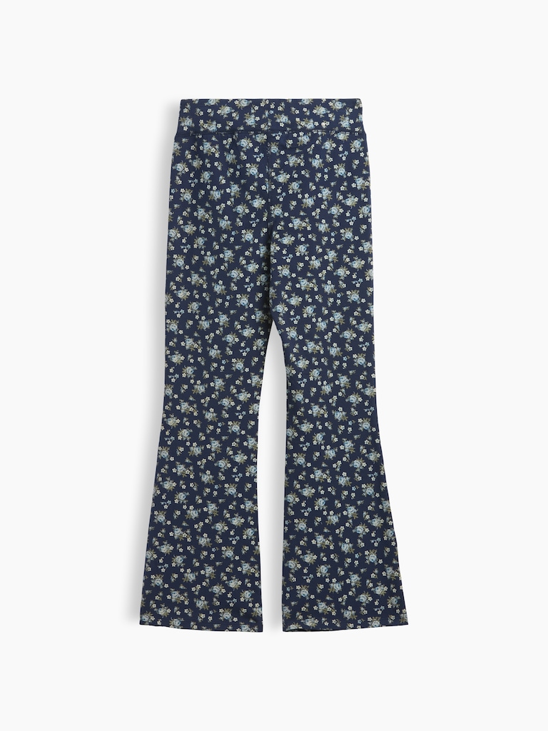 Kids Print Stretch Jersey Flare Leggings