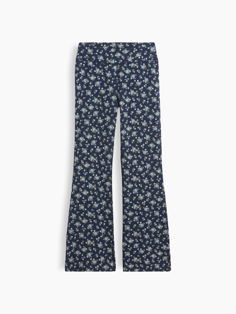 Kids Print Stretch Jersey Flare Leggings