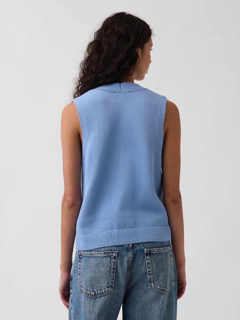 100% Cotton Pocket Sweater Vest