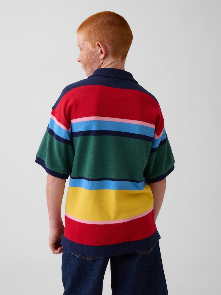 Kids Relaxed Pique Polo Shirt