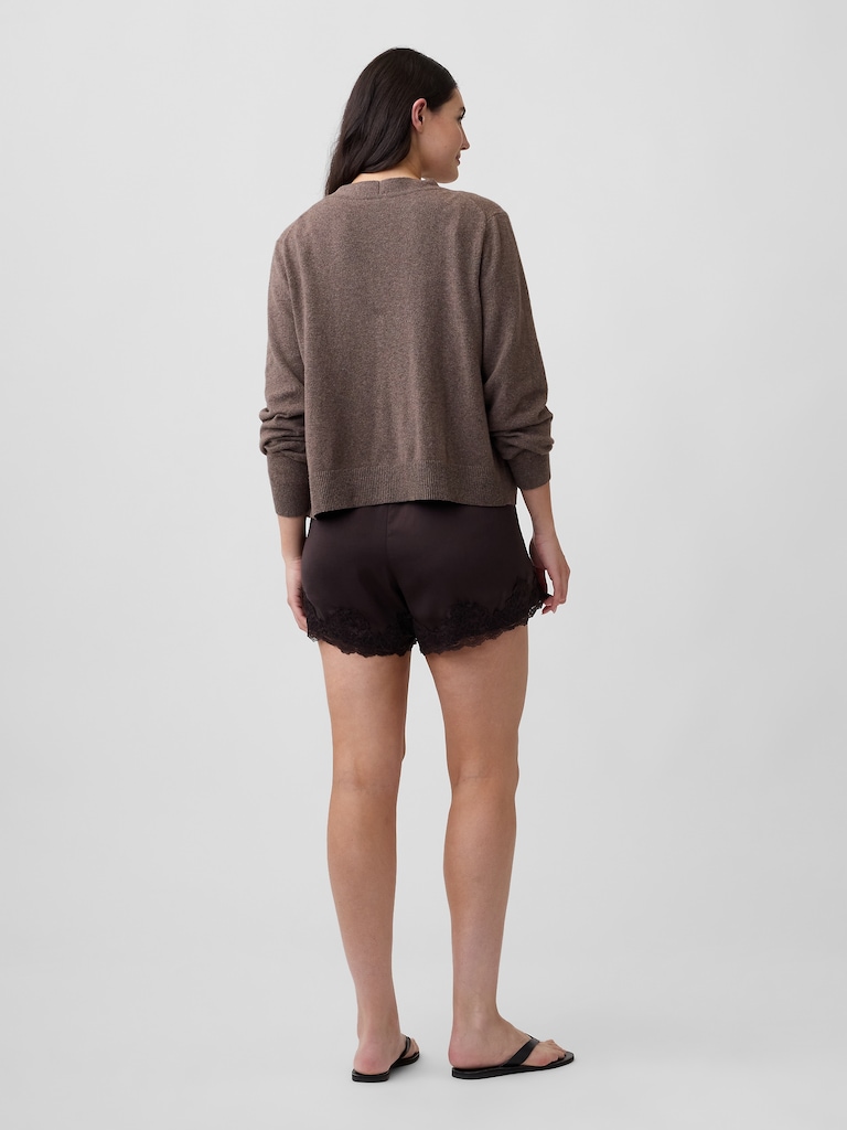 5" High Rise Pull-On Satin Shorts