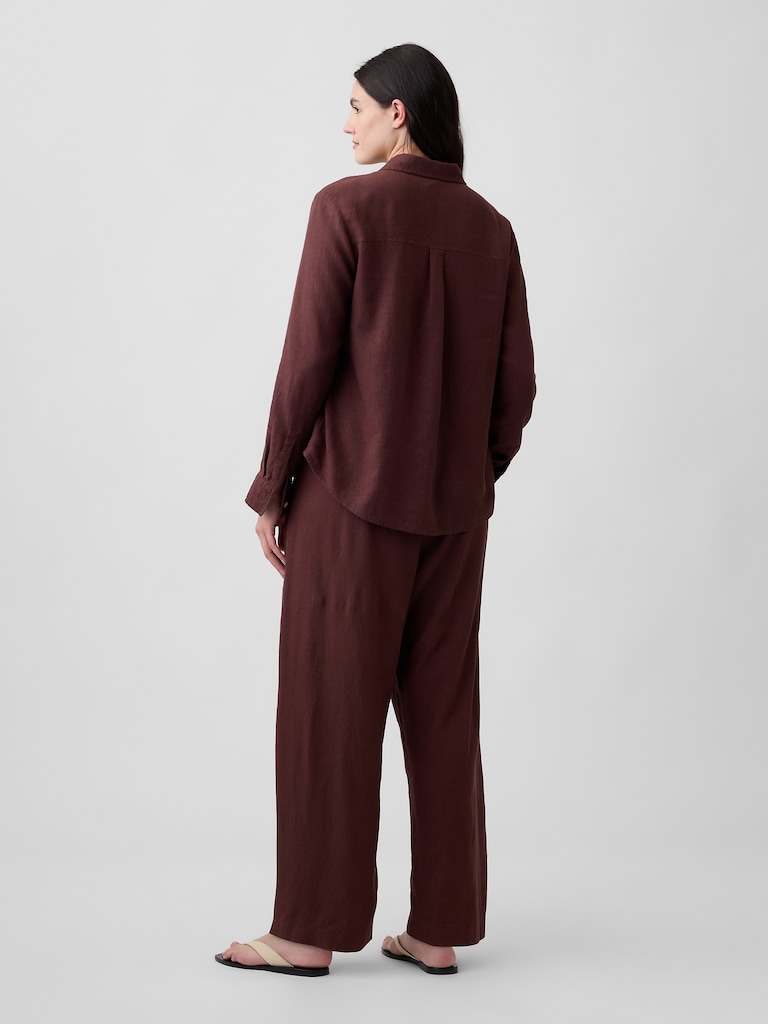 Mid Rise Pull-On Barrel Pants
