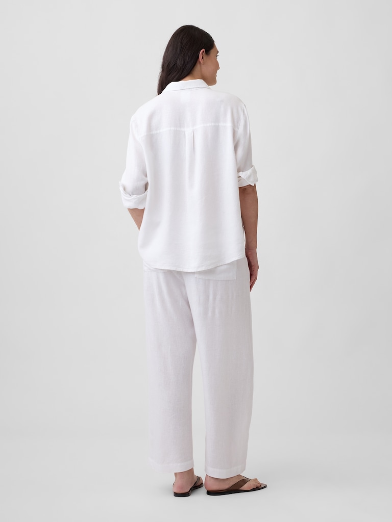 Mid Rise Pull-On Barrel Pants
