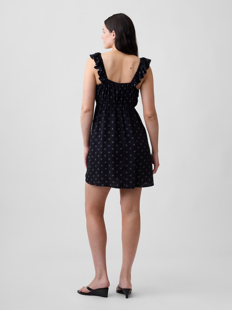 Ruffle V-Neck Mini Dress