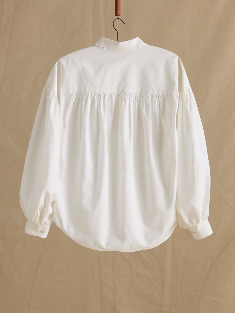 Archive Cotton Bubble-Sleeve Blouse Women's Size S