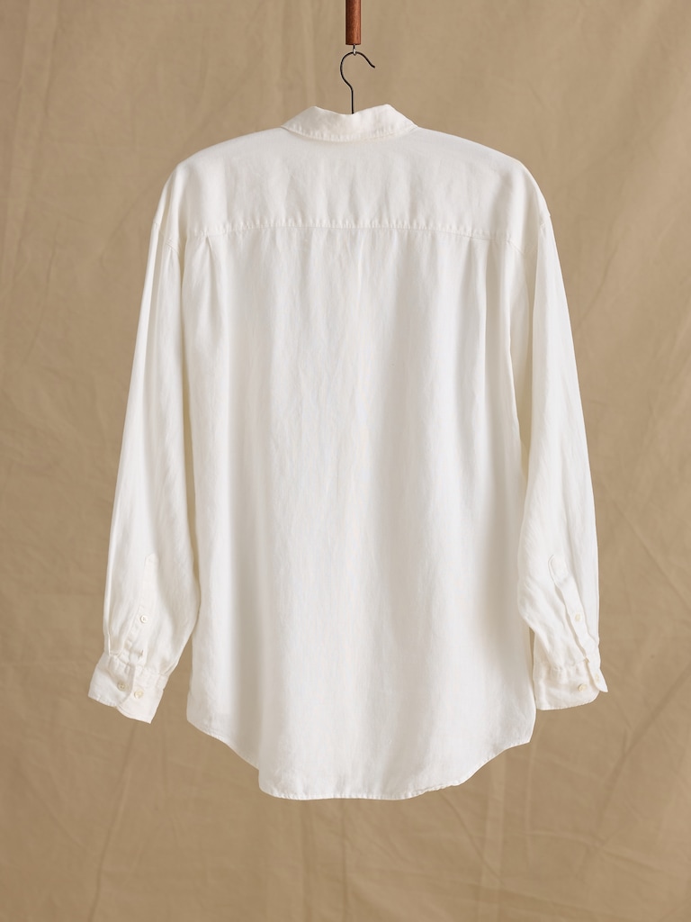 Archive Oversized Irish Linen Button-Down Shirt Men's Size M