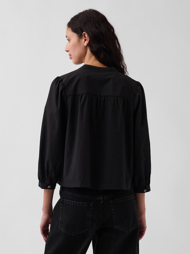 Poplin Popover Top
